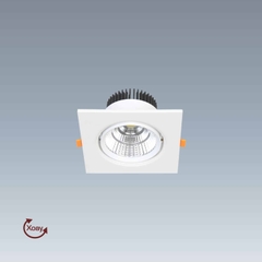 Đèn LED Downlight Âm Trần Mặt Vuông Khung Sắt Sơn Tĩnh Điện Anfaco AFC 318/1 LED 12W