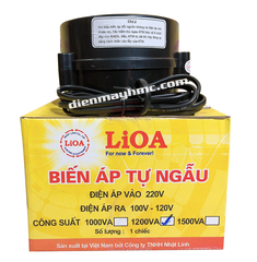 Biến Áp Đổi Nguồn Hạ Áp 1Pha LiOA 1.2kVA DN012