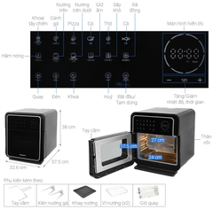 Lò chiên không dầu 12 lít Kangaroo KG12AF8A