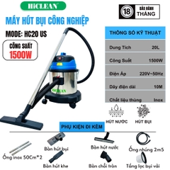 Máy hút bụi công nghiệp HiCLEAN HC20/US