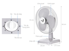 SẢN PHẨM NGỪNG KINH DOANH - Quạt bàn Asia B16001-XV1