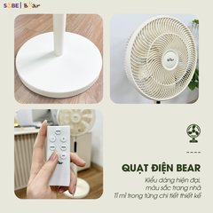 Quạt Đứng Cao Cấp Bear SB-QC47K – Màu Kem, Bản Quốc Tế