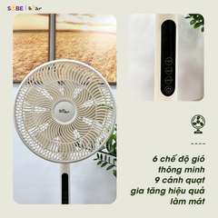 Quạt Đứng Cao Cấp Bear SB-QC47K – Màu Kem, Bản Quốc Tế