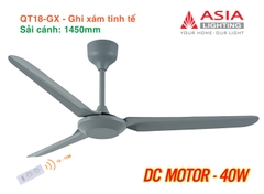 Quạt Trần Cao Cấp 03 Cánh Asia Lighting QT18-GX (Ghi xám tinh tế)