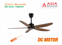 Quạt Trần Cao Cấp 05 Cánh Asia Lighting QT16-N (Nâu cà phê)