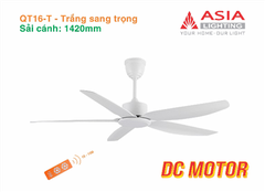 Quạt Trần Cao Cấp 05 Cánh Asia Lighting QT16-T (Trắng sang trọng)