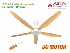 Quạt Trần Cao Cấp Asia Lighting QT15-G01 (Gỗ phong cách)