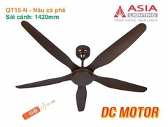 Quạt Trần Cao Cấp Asia Lighting QT15-N (Nâu cà phê)