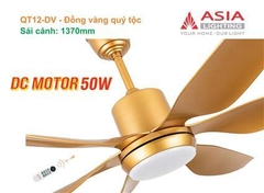 Quạt Trần Đèn Cao Cấp 6 Cánh Asia Lighting QT12-DV-01 (Đồng vàng quý tộc)
