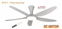 Quạt Trần Đèn Cao Cấp Asia Lighting QT10-T-01 (Trắng sang trọng)