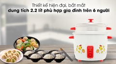 SẢN PHẨM NGỪNG KINH DOANH - Nồi Cơm Điện Nắp Rời Sharp 2.2 lít KSH-D22SV-CH