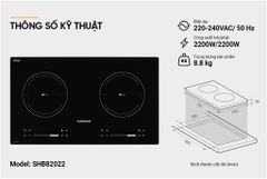 Bếp Đôi Điện Tử Sunhouse SHB82022