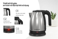 Ấm Siêu Tốc Inox 1.8L Sunhouse SHD1183
