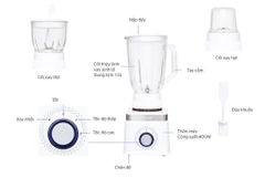 Máy Xay Sinh Tố 3 Cối Sunhouse SHD5582W