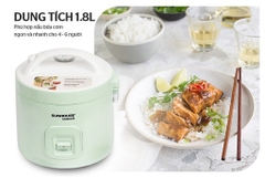 Nồi Cơm Điện 1.8L Sunhouse Mama SHD8665B