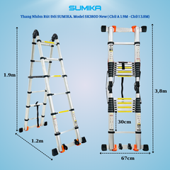 Thang Nhôm Rút Đôi Sumika SK380D NEW