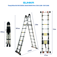 Thang Nhôm Rút Đôi Sumika SK560D NEW