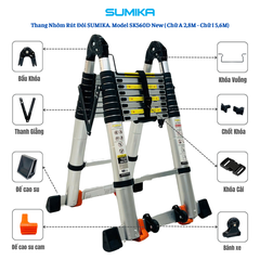 Thang Nhôm Rút Đôi Sumika SK560D NEW