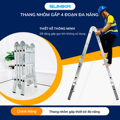 Thang Nhôm Gấp 4 Khúc Sumika SK603