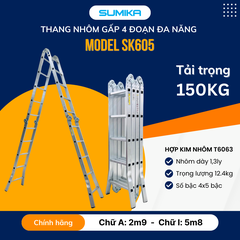 Thang Nhôm Gấp 4 Khúc Sumika SK605