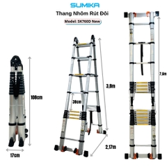 Thang Nhôm Rút Đôi Sumika SK760D NEW