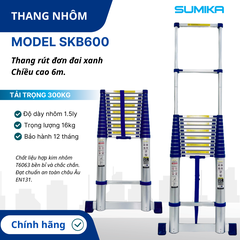 Thang Nhôm Rút Đơn Đai Xanh Sumika SKB600
