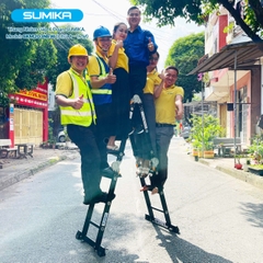 Thang Nhôm Gấp 4 Khúc Sumika SKM203 NEW