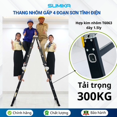 Thang Nhôm Gấp 4 Khúc Sumika SKM203 NEW