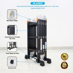 Thang Nhôm Gấp 4 Khúc Sumika SKM203 NEW