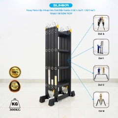 Thang Nhôm Gấp 4 Khúc Sumika SKM204 NEW