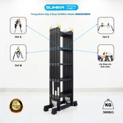 Thang Nhôm Gấp 4 Khúc Sumika SKM205 NEW