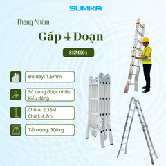 Thang Nhôm Gấp 4 Khúc Sumika SKM604