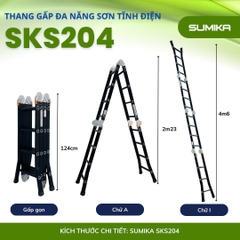 Thang Nhôm Gấp 4 Khúc Sumika SKS204