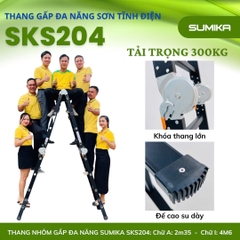 Thang Nhôm Gấp 4 Khúc Sumika SKS204