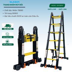 Thang Nhôm Rút Đôi Sơn Tĩnh Điện Sumika SKS380D
