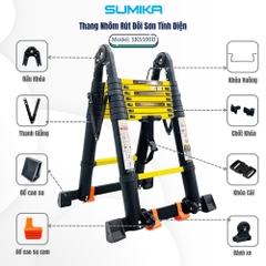Thang Nhôm Rút Đôi Sơn Tĩnh Điện Sumika SKS500D