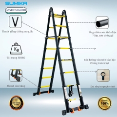 Thang Nhôm Rút Đôi Sơn Tĩnh Điện Sumika SKS500D