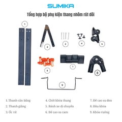 Thang Nhôm Rút Đôi Sơn Tĩnh Điện Sumika SKS500D
