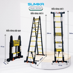 Thang Nhôm Rút Đôi Sơn Tĩnh Điện Sumika SKS560D