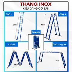 Thang Inox Gấp 4 Khúc Sumika SKS603