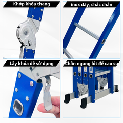Thang Inox Gấp 4 Khúc Sumika SKS604