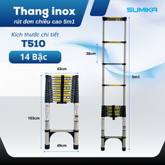 Thang Inox Rút Đơn Sumika T510