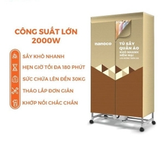 Tủ Sấy Quần Áo Nanoco NCD2006