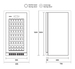 Tủ Ướp Rượu KadeKa KS106TL/TR (Sức Chứa 106 Chai)