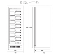 Tủ Ướp Rượu KadeKa KS140TL (Sức Chứa 140 Chai)