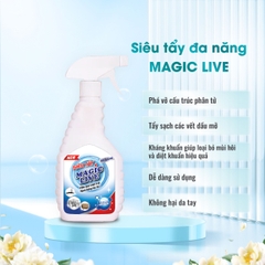  Tẩy Rửa Đa Năng Magic Live tẩy cặn canxi, vệ sinh sàn nhà, làm sạch bề mặt kính, bồn rửa 500ML MGDN112