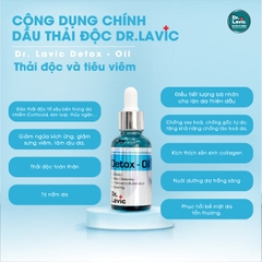 Dầu thải độc tố, giảm tiết bã nhờn, giảm sưng viêm Se Khít Lỗ Chân Lông Công Nghệ USA DR.LAVIC Detox - Oil 30ML - DR913M