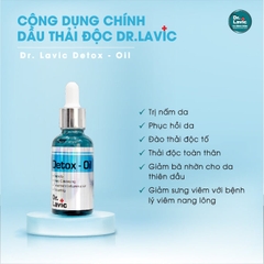 Dầu thải độc tố, giảm tiết bã nhờn, giảm sưng viêm Se Khít Lỗ Chân Lông Công Nghệ USA DR.LAVIC Detox - Oil 30ML - DR913M