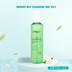 Gel tẩy trang kiêm tạo bọt rửa mặt 2in1 SENNIO Sạch sâu, sáng khoẻ da, ngừa mụn, cân bằng pH bảo vệ hàng rào da, giảm tiết dầu nhờn Dành cho da khô, nhạy cảm, da dầu SNO826