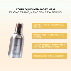 KEM NGÀY GIẢM THÂM NÁM, DƯỠNG TRẮNG NÂNG TÔNG DA SENNIO - Sennio Whitening tone up cream - SENNIO SNO 807